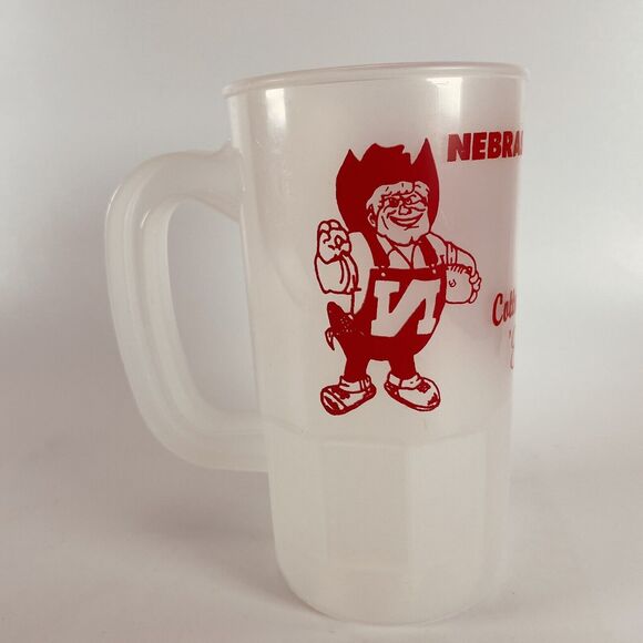 1979 Cotton Bowl Plastic Beer Mug Nebraska Cornhuskers vs Houston Cougars VTG - Picture 1 of 7